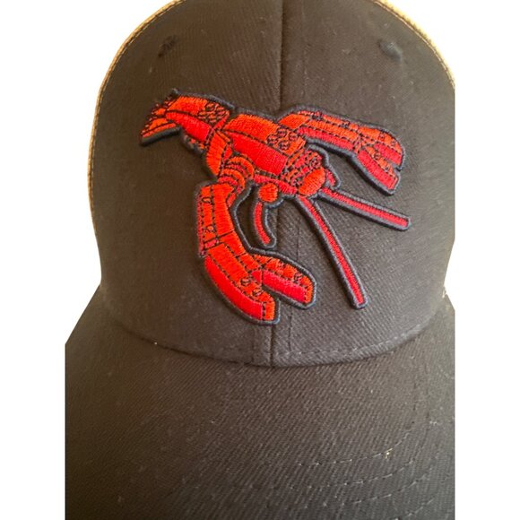 Black Mesh Lobster Hat By Mate Provincetown Adjustable - Picture 2 of 6